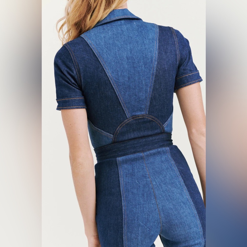 Stoned Immaculate Blue Jean Baby Denim Jumpsuit Sz xs - Picture 2 of 7